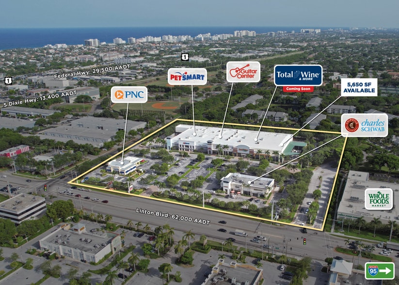 510 Linton Blvd, Delray Beach, FL for lease - Aerial - Image 1 of 2