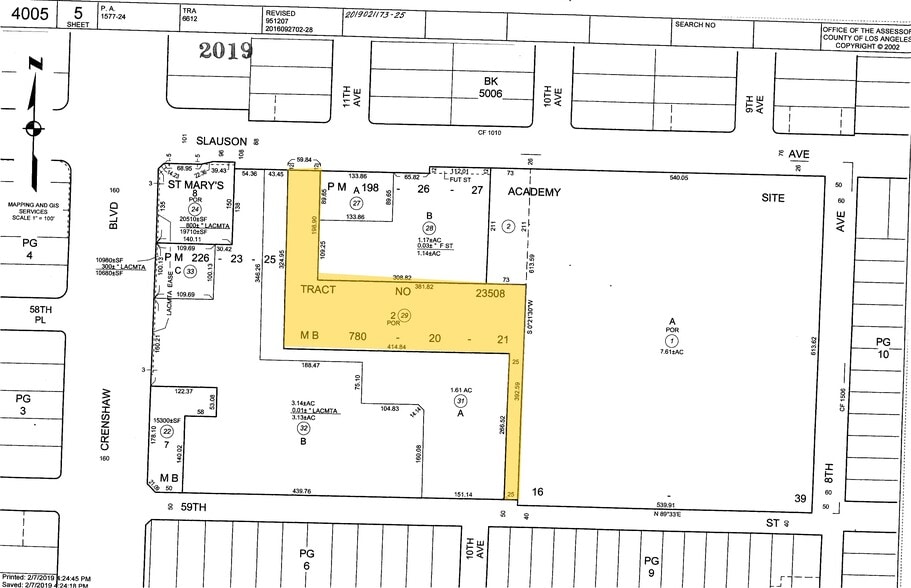 5820 Crenshaw Blvd, Los Angeles, CA à vendre - Plan cadastral - Image 2 de 3