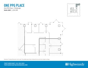 1 PPG Pl, Pittsburgh, PA à louer Plan de site- Image 1 de 1