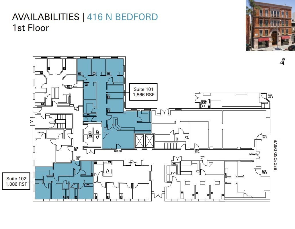 416 N Bedford Dr, Beverly Hills, CA for lease Floor Plan- Image 1 of 1