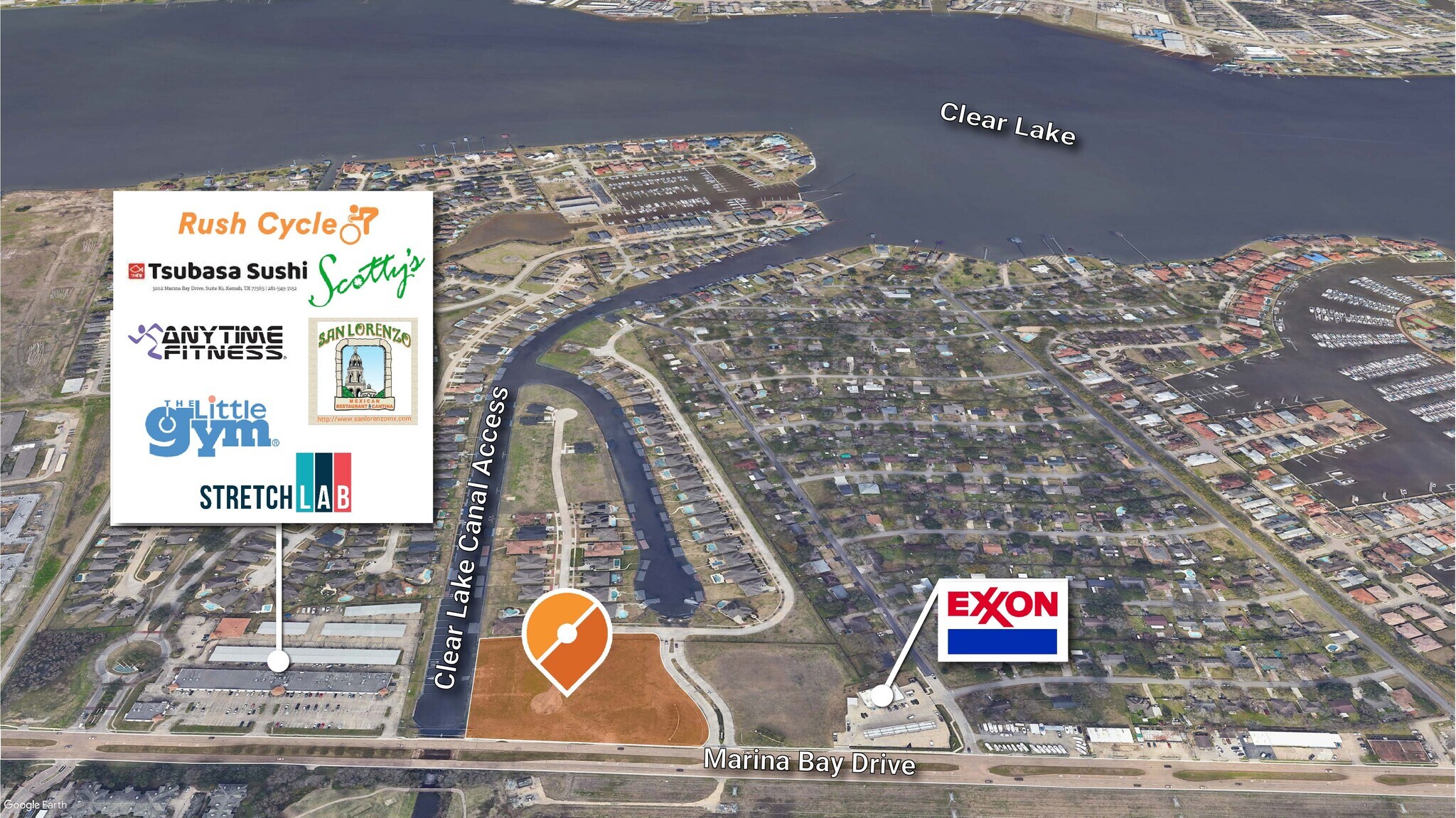 Nwc Marina Bay Drive & Cypress Bay Blvd, Kemah, TX à vendre Aérien- Image 1 de 3