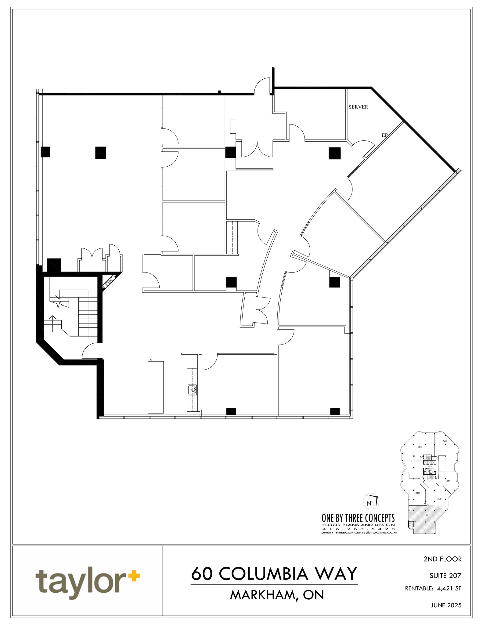 60 Columbia Way, Markham, ON for lease Site Plan- Image 1 of 1