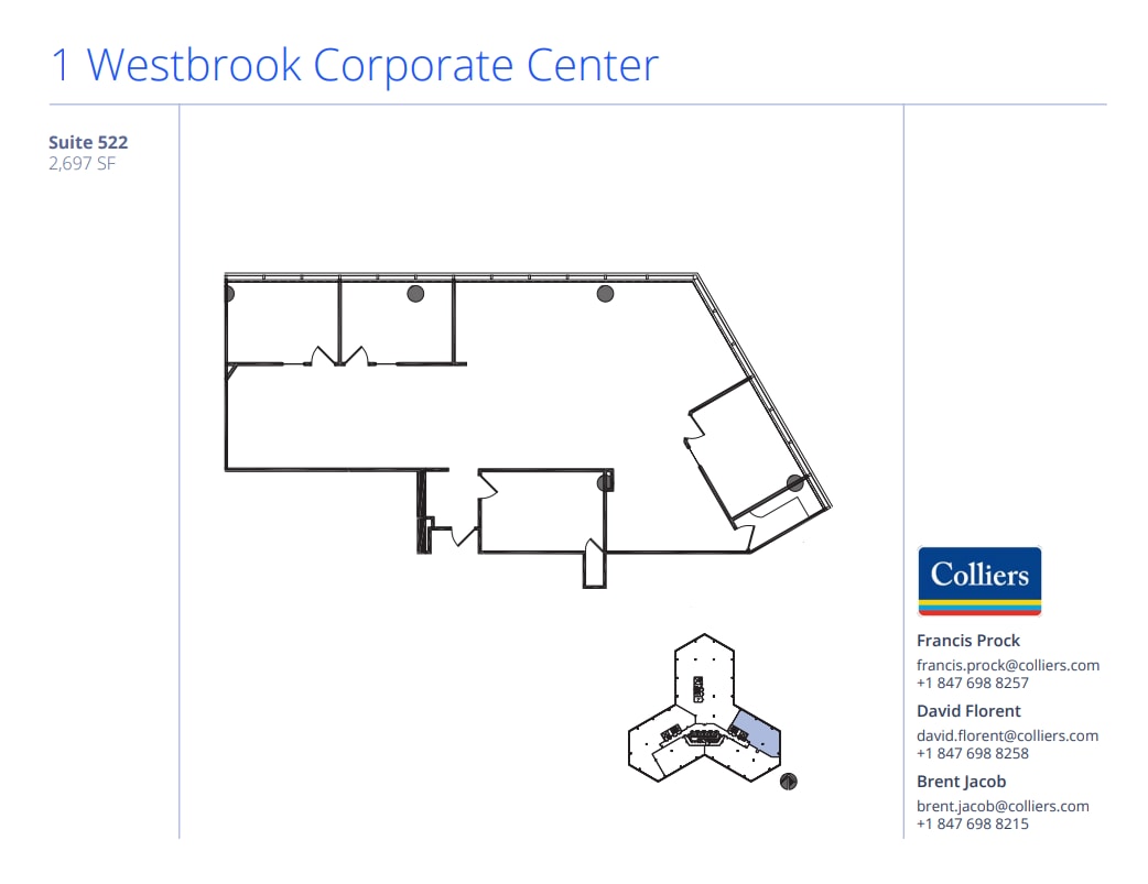 1 Westbrook Corporate Ctr, Westchester, IL for lease Floor Plan- Image 1 of 1