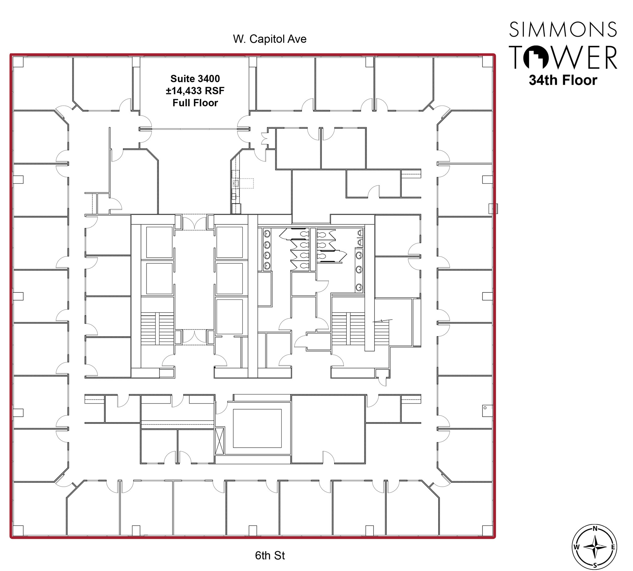 425 W Capitol Ave, Little Rock, AR à louer Plan d’étage- Image 1 de 4