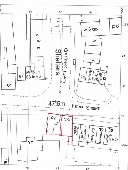 50-52 Main St, East Leake à vendre - Plan cadastral - Image 2 de 3