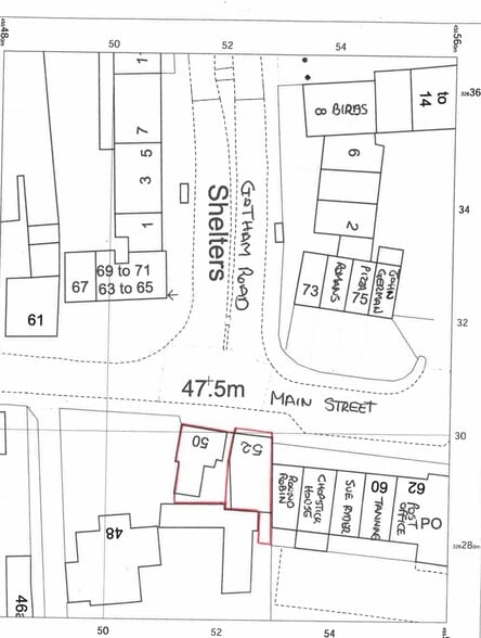 50-52 Main St, East Leake for sale - Plat Map - Image 2 of 3