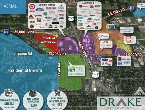 1010 NW Pryor Rd, Lee's Summit, MO à louer - Aérien - Image 2 de 3