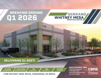 Plus de détails pour 1786 Whitney Mesa Dr, Henderson, NV - Industriel à louer