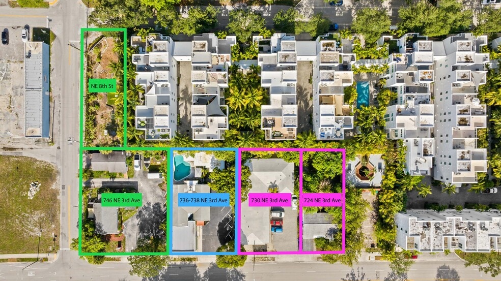 Flagler Village 3rd Ave Assemblage portfolio of 4 properties for sale on LoopNet.ca - Aerial - Image 3 of 11