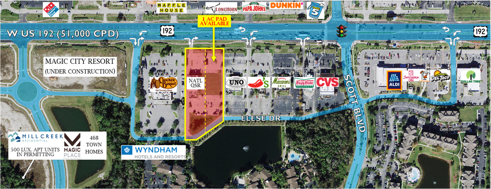 5390 W Irlo Bronson Hwy, Kissimmee, FL for lease - Building Photo - Image 2 of 5