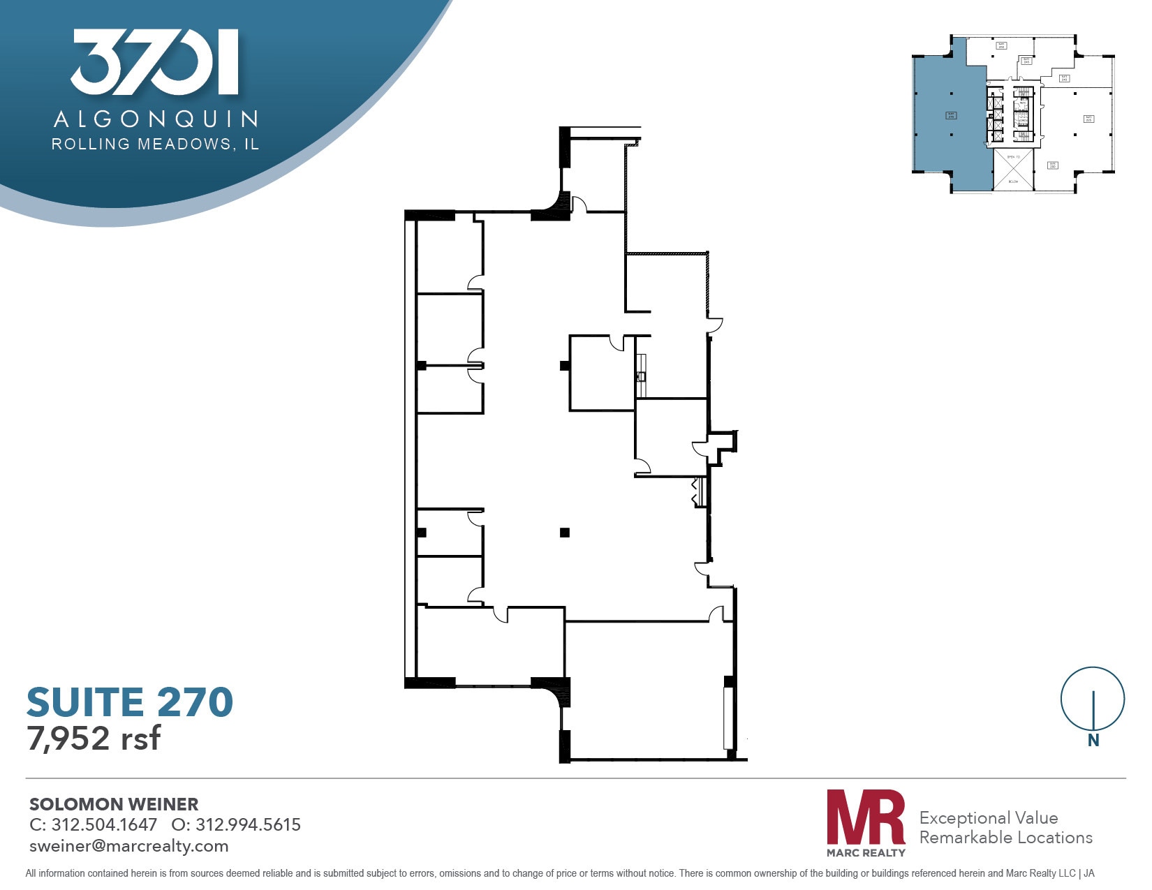 3701 Algonquin Rd, Rolling Meadows, IL for lease Floor Plan- Image 1 of 8