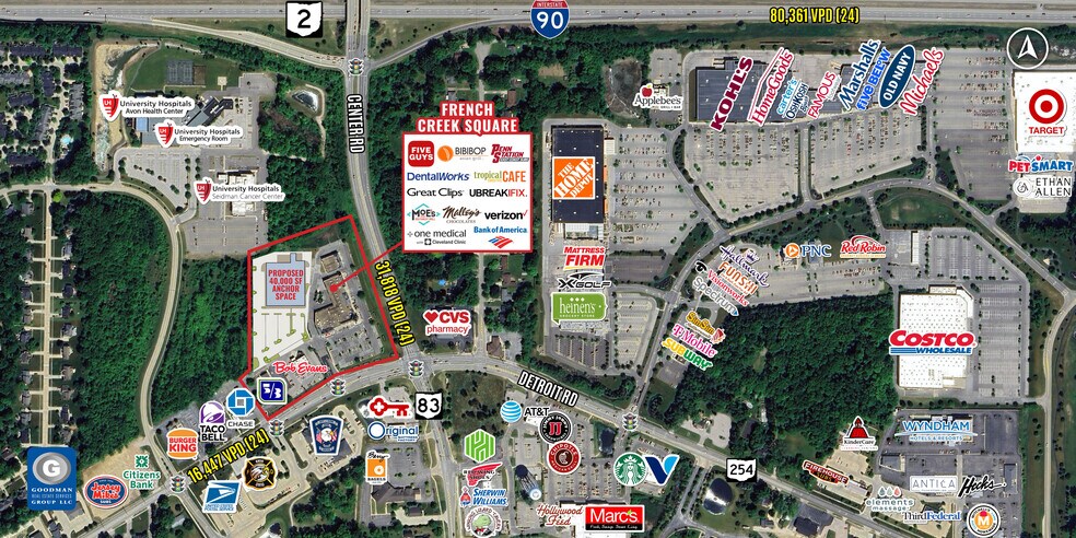 36040-36192 Detroit Rd, Avon, OH à louer - Aérien - Image 2 de 7