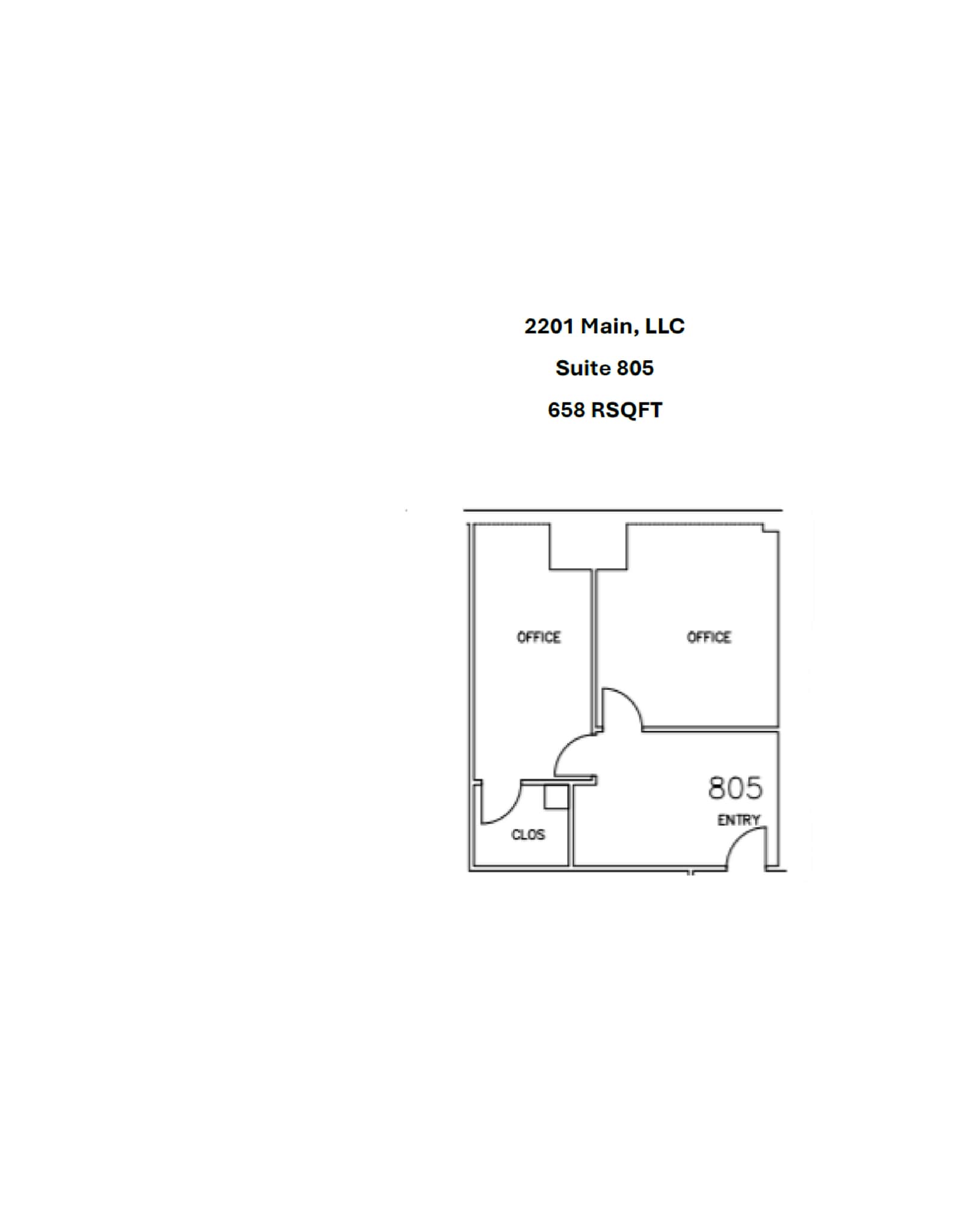 2201 Main St, Dallas, TX à louer Plan d’étage type- Image 1 de 1