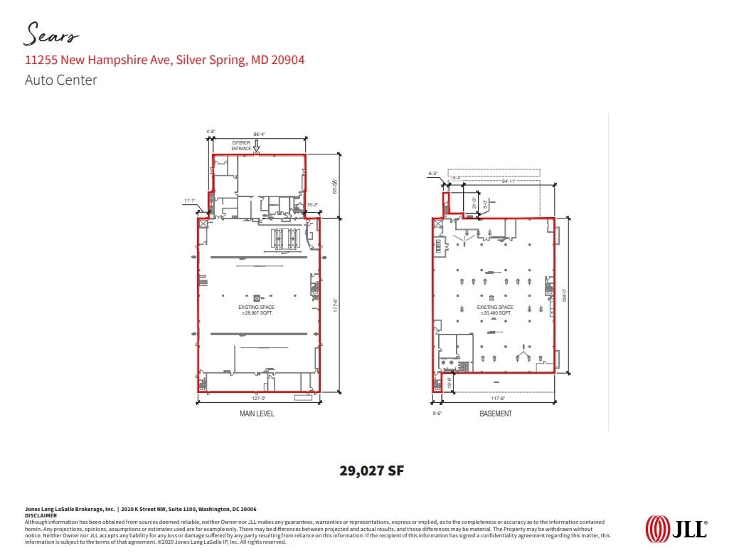11259 New Hampshire Ave, Silver Spring, MD à louer Plan d’étage- Image 1 de 1
