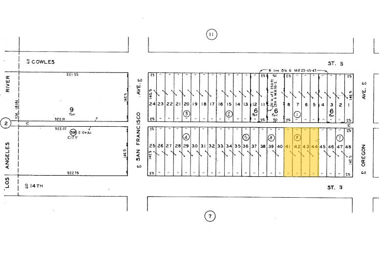 717-727 W 14th St, Long Beach, CA à louer - Plan cadastral - Image 3 de 6