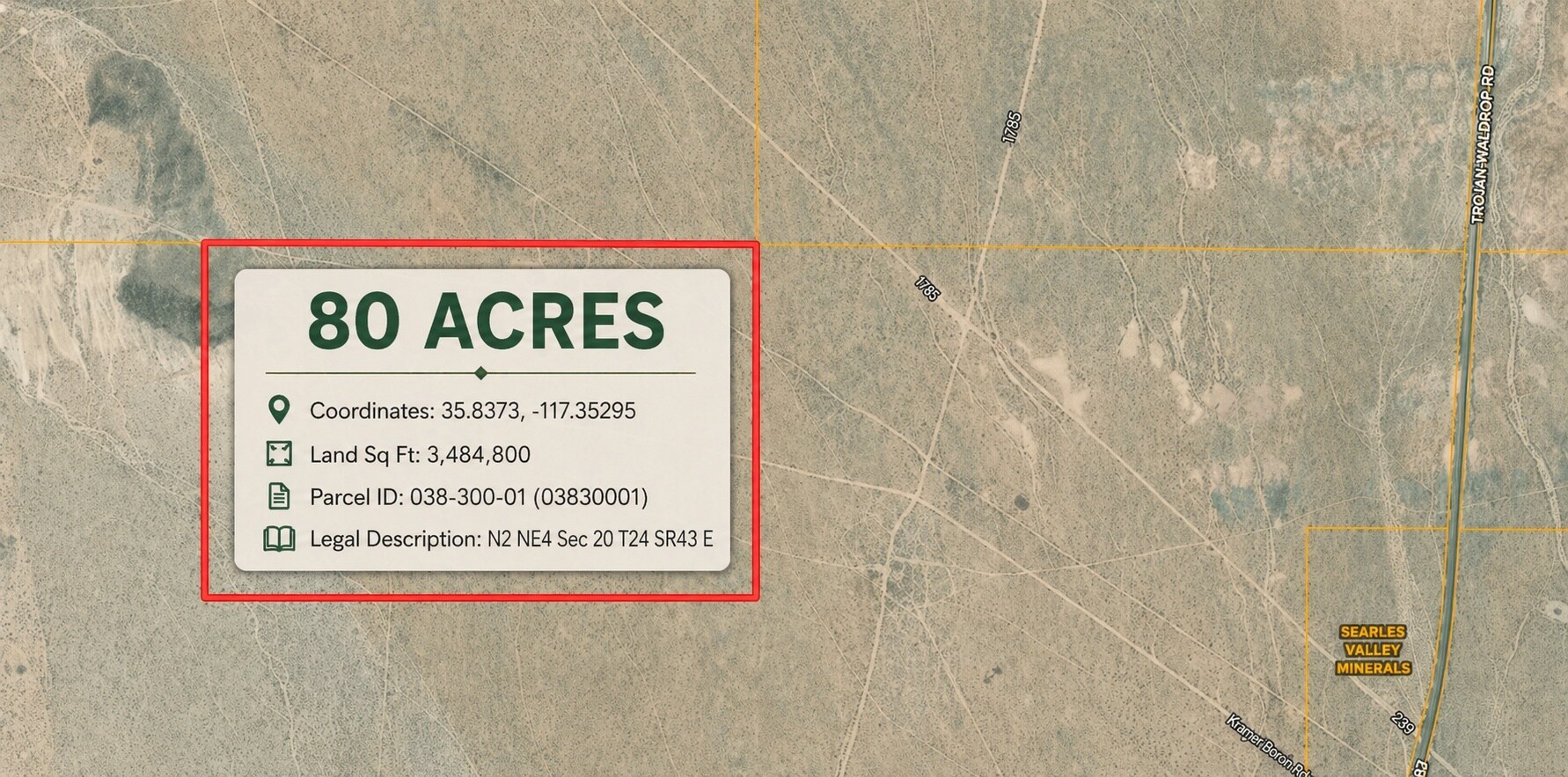 3101 Kings Ranch rd, Trona, CA for sale Building Photo- Image 1 of 2