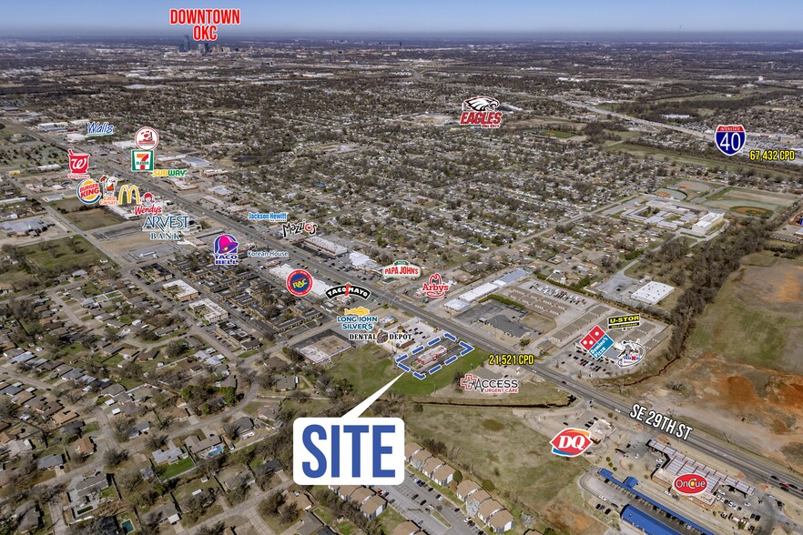 5008 SE 29th St, Del City, OK for lease - Aerial - Image 1 of 6