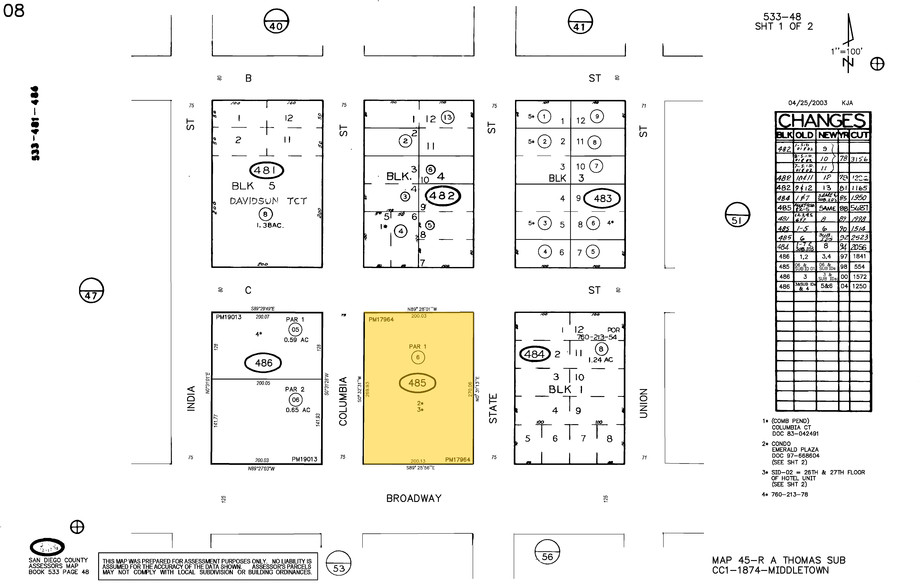 402 W broadway, San Diego, CA à louer - Plan cadastral - Image 2 de 24