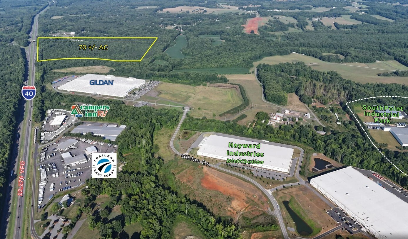 Hwy 64 & I-40, Mocksville, NC for sale Aerial- Image 1 of 4