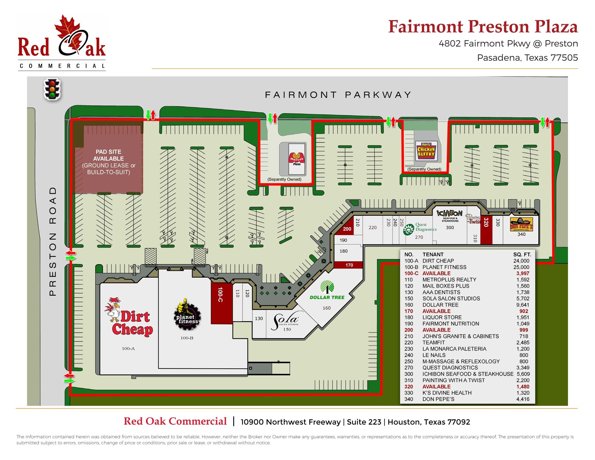 4802-4930 Fairmont Pky, Pasadena, TX à louer Plan de site- Image 1 de 1