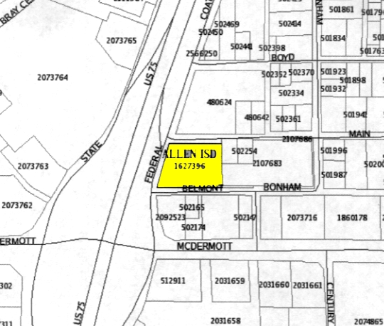 515 W Main St, Allen, TX à louer - Plan cadastral - Image 2 de 6