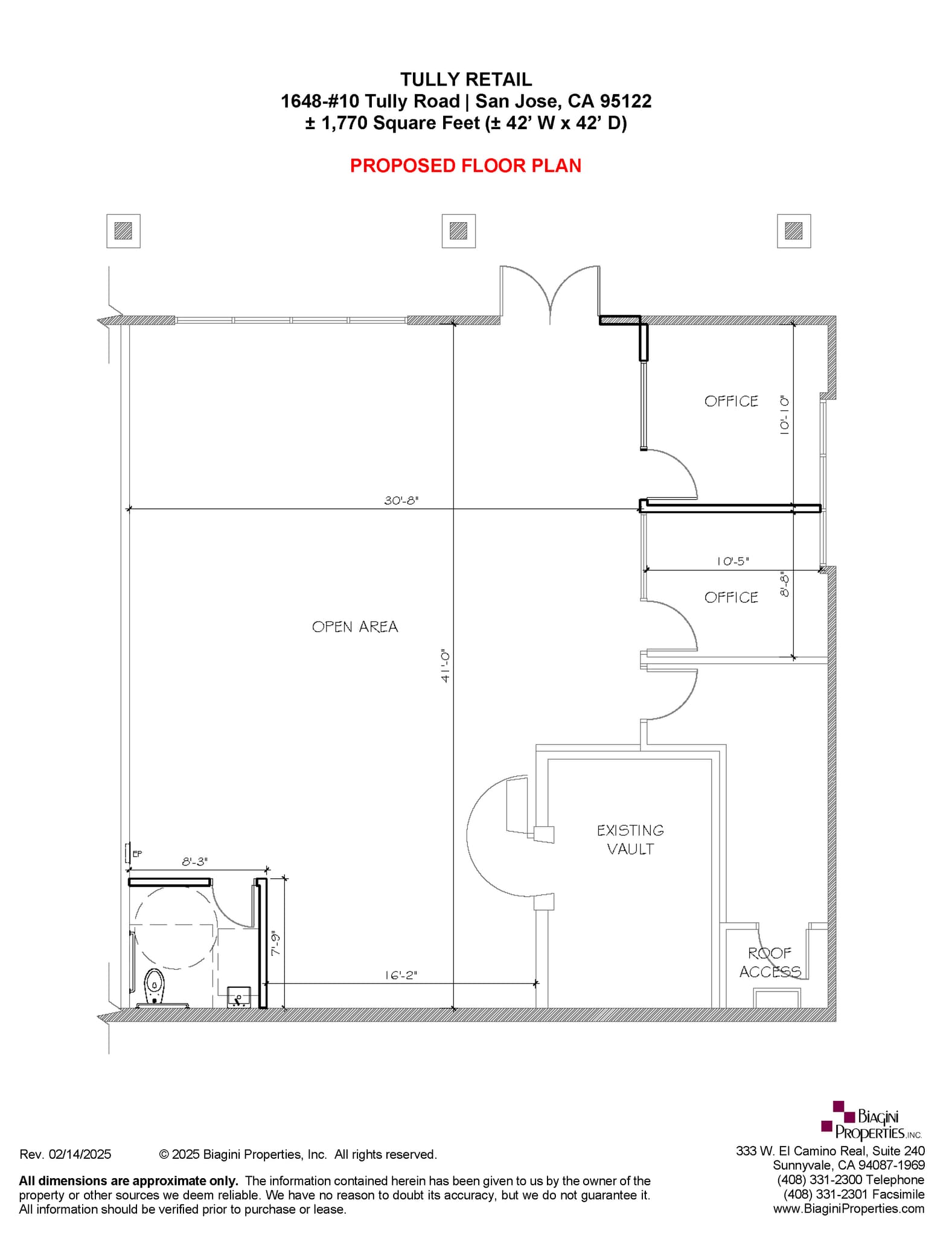 1648 Tully Rd, San Jose, CA for lease Floor Plan- Image 1 of 1
