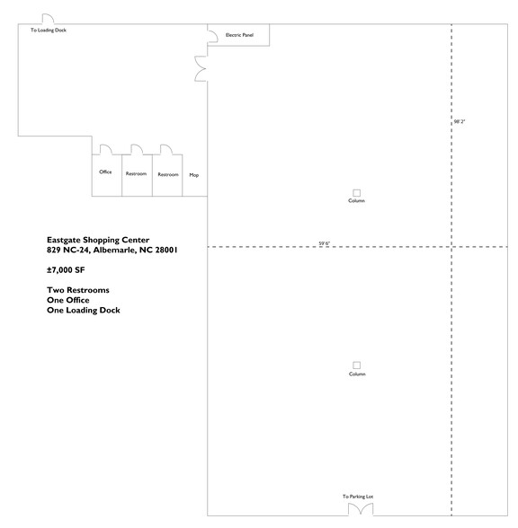 823-841 Nc 24 27 Byp E, Albemarle, NC à louer - Plan de site - Image 2 de 2