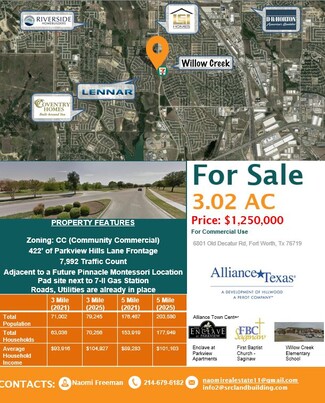 Plus de détails pour Parkview Hills Ln, Saginaw, TX - Terrain à vendre