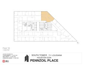 711 Louisiana St, Houston, TX à louer Plan d’étage- Image 1 de 1