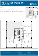 750 W Pender St, Vancouver, BC à louer Plan d’étage- Image 1 de 1