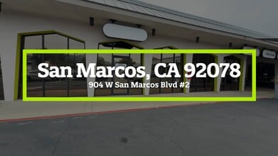 910 W San Marcos Blvd, San Marcos, CA à louer - Vidéo sur l’inscription commerciale 