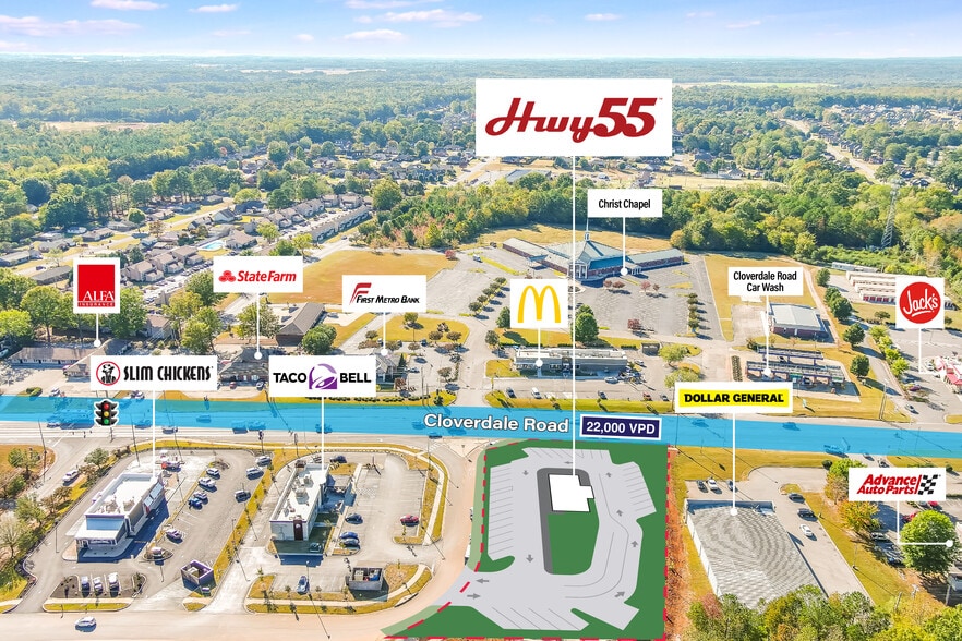 3306 Coverdale Road, Florence, AL for lease - Aerial - Image 2 of 6