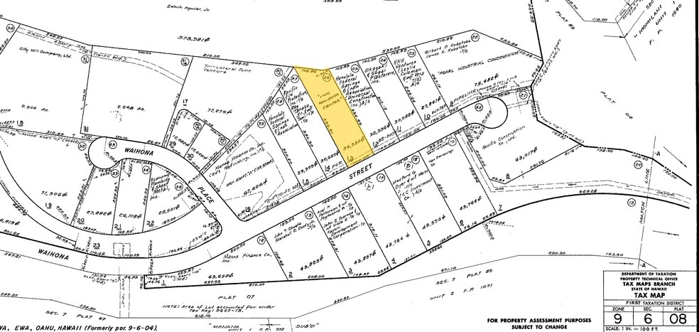 96-1362 Waihona St, Pearl City, HI for lease - Plat Map - Image 3 of 16