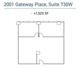 2001 Gateway Pl, San Jose, CA à louer Plan d’étage- Image 1 de 1