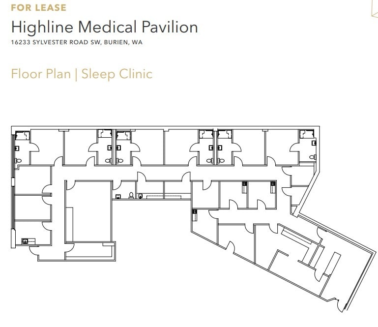 16069-16233 Sylvester Rd SW, Burien, WA à louer Plan d’étage- Image 1 de 2
