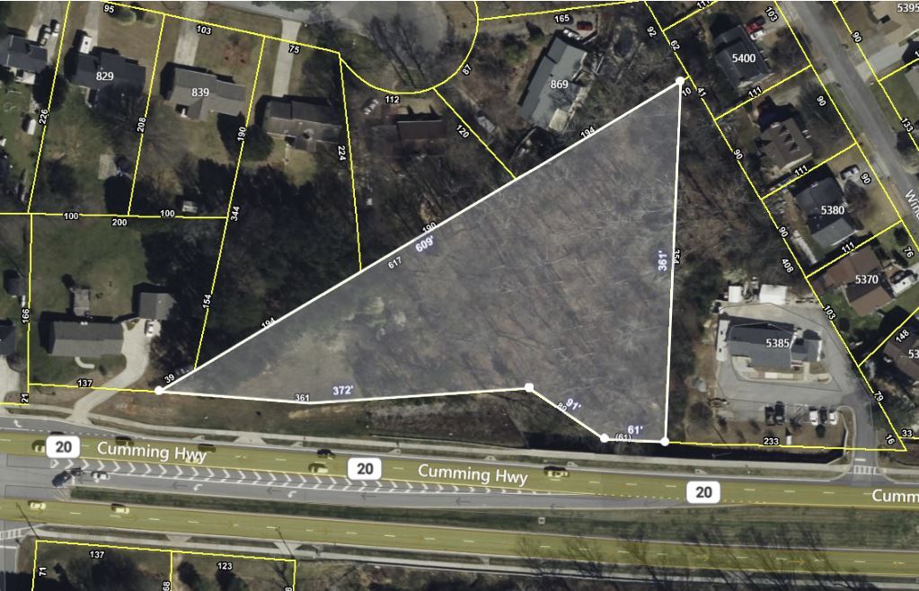 591 Cumming NE Hwy, Sugar Hill, GA à vendre Aérien- Image 1 de 2