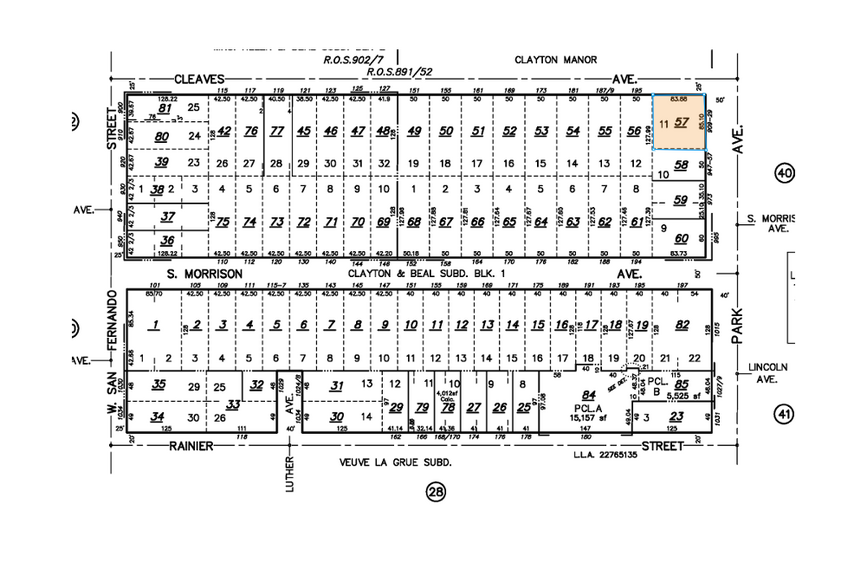 929 Park Ave, San Jose, CA à vendre - Plan cadastral - Image 1 de 1