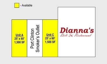 2853-2865 E Harbor Rd, Port Clinton, OH à louer Plan d’étage- Image 1 de 1