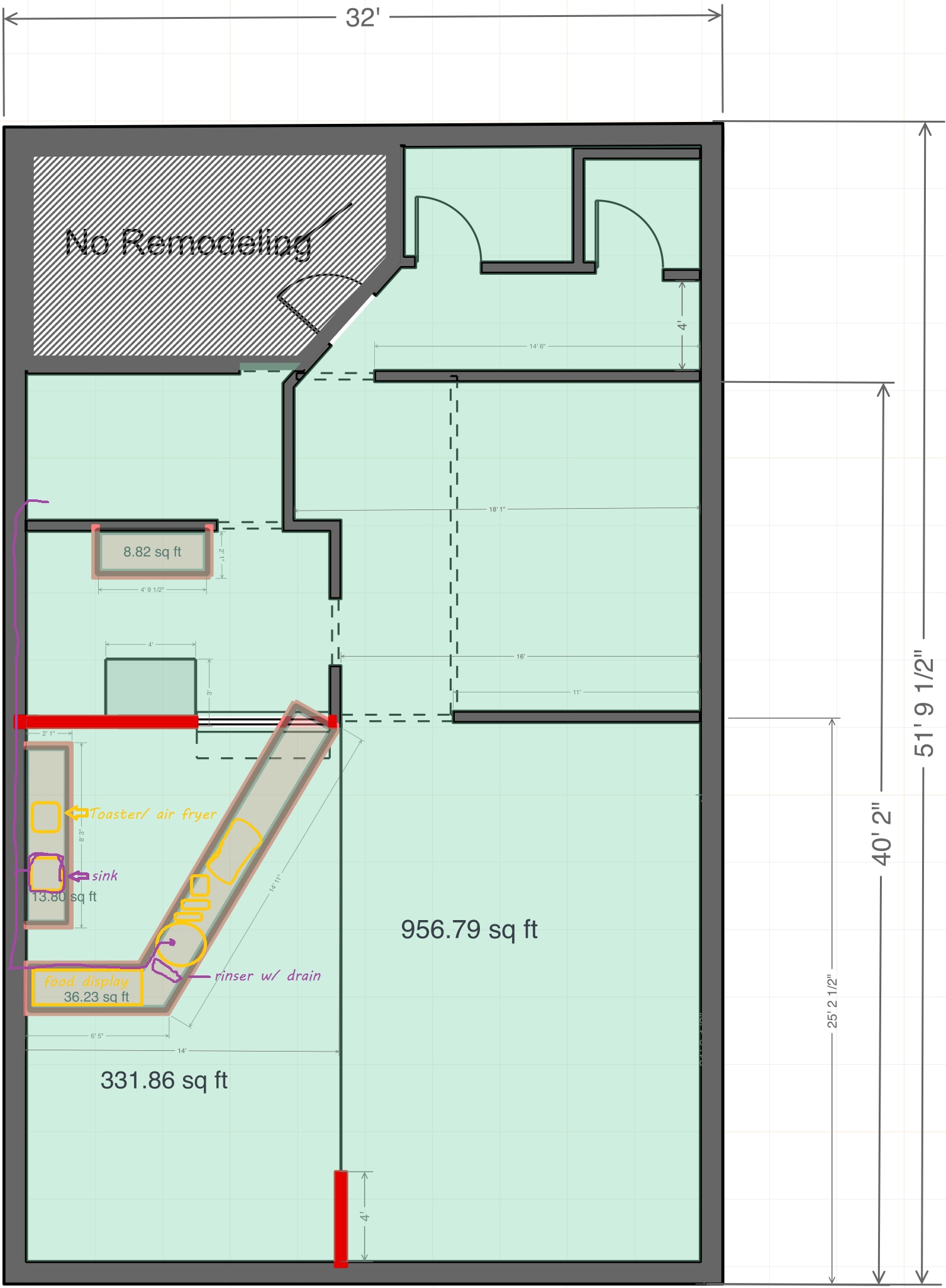 405 N McDonald St, McKinney, TX à louer Plan d’étage- Image 1 de 1