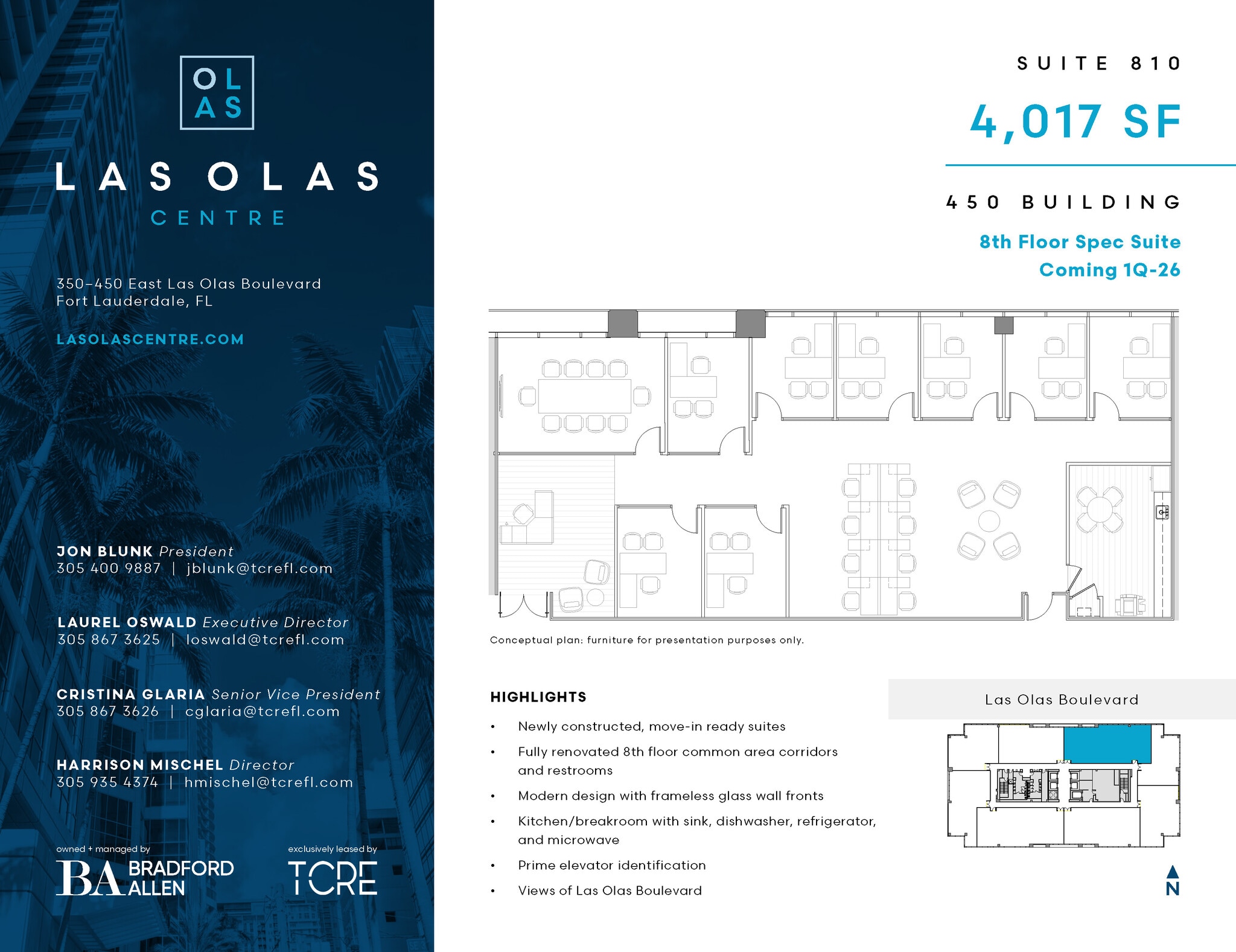 450 E Las Olas Blvd, Fort Lauderdale, FL à louer Plan d’étage- Image 1 de 2