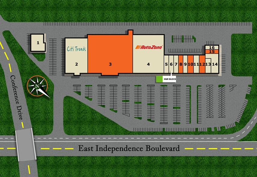 5622-5708 E Independence Blvd, Charlotte, NC for lease - Site Plan - Image 2 of 2