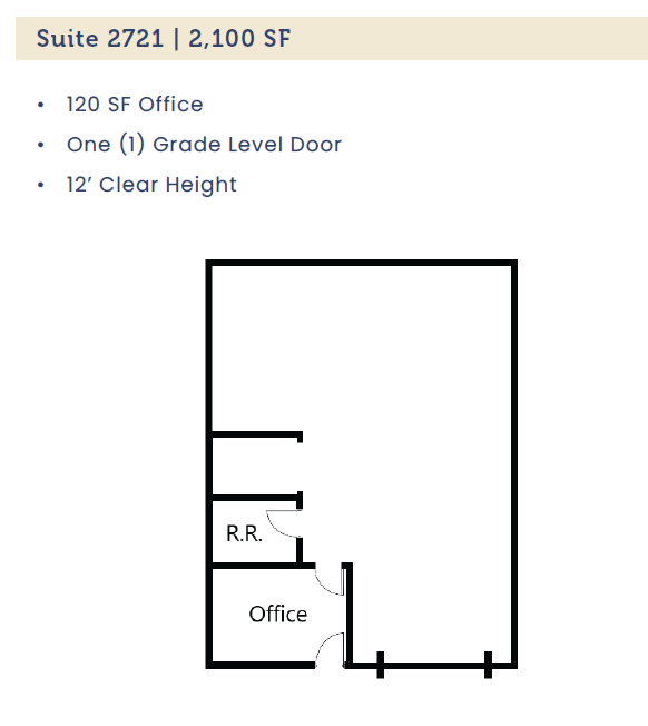 2711-2725 Cullen St, Fort Worth, TX for lease Floor Plan- Image 1 of 1