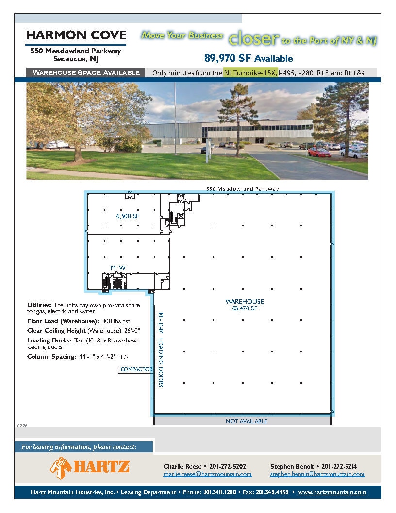 550 Meadowlands Pky, Secaucus, NJ à louer Plan d’étage- Image 1 de 1