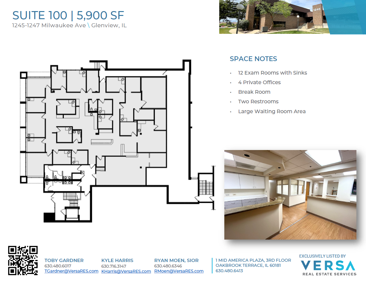 1245-1247 Milwaukee Ave, Glenview, IL for lease Floor Plan- Image 1 of 3