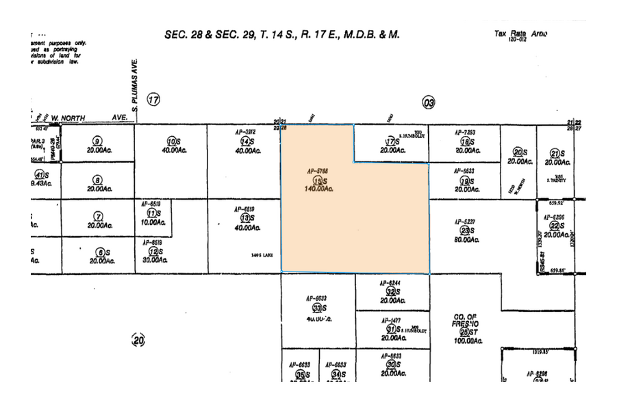 18941 W North Ave, Kerman, CA à vendre - Plan cadastral - Image 2 de 2