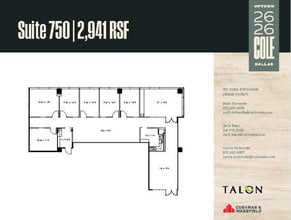 2626 cole Ave, Dallas, TX à louer Plan d’étage- Image 1 de 1