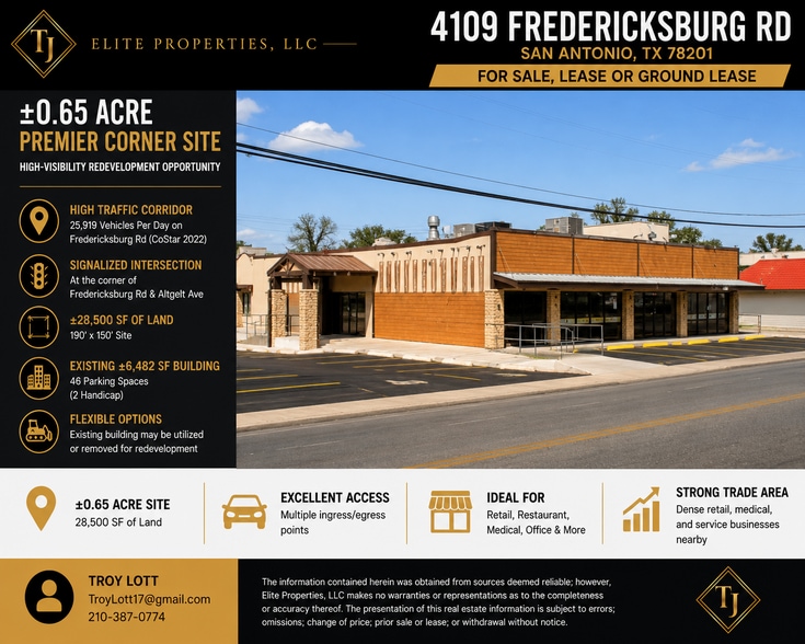 4109 Fredericksburg Rd, San Antonio, TX for sale - Building Photo - Image 1 of 4