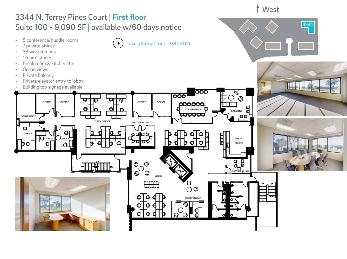 3333 N Torrey Pines Ct, La Jolla, CA à louer Plan d’étage- Image 1 de 4