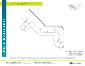 2600 McCormick Dr, Clearwater, FL à louer Plan d’étage- Image 1 de 1