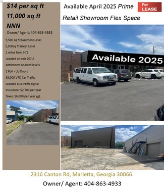 Plus de détails pour 2316 Canton Rd, Marietta, GA - Commerce de détail à louer